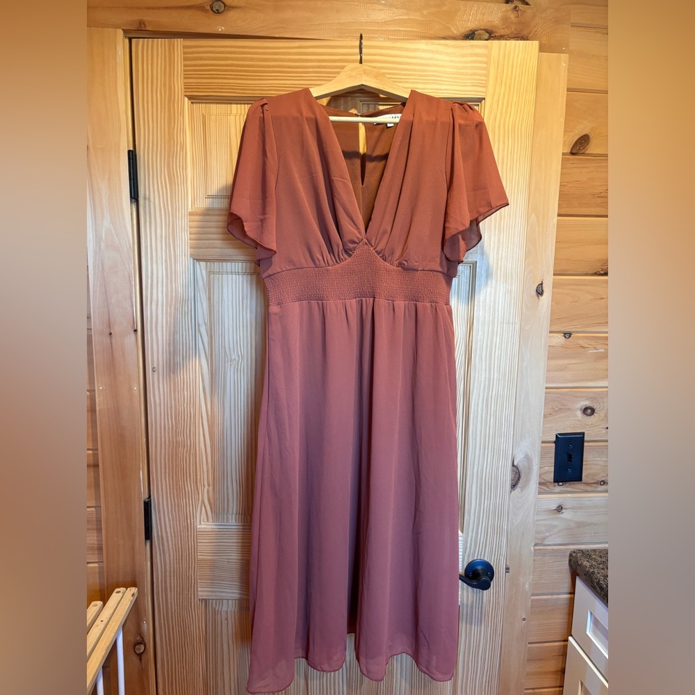 Baltic Born Terracotta Midi Dress (L)